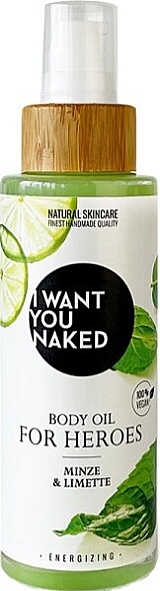 Mint & Lime Body Oil - I Want You Naked For Heroes Body Oil — photo N1