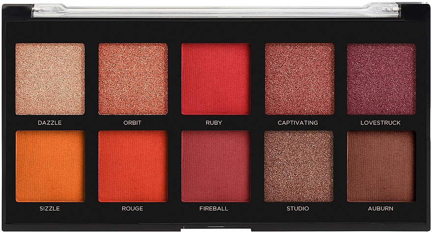 Eyeshadow Palette - Profusion Cosmetics Rubies 10 Shades Eyeshadow Palette — photo N3