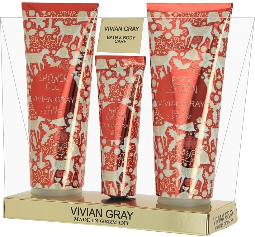 Set - Vivian Gray Red Christmas Set (h/cr/30ml + b/lot/100ml + sh/gel/100ml) — photo N8