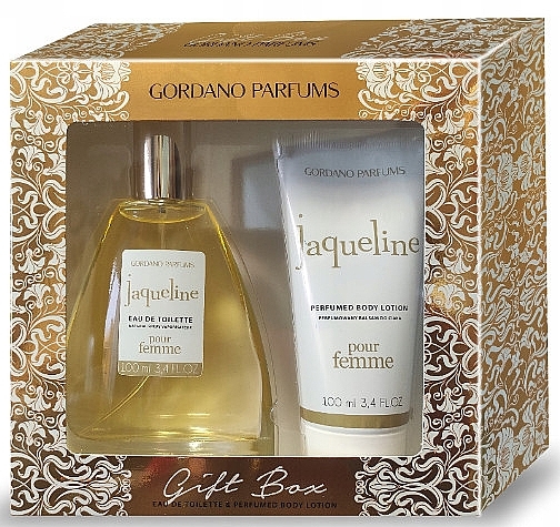 Gordano Parfums Jaqueline - Set (edt/100 ml + b/lot/100 ml) — photo N1