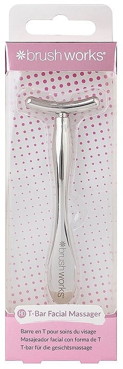 Face Massager - Brushworks Zinc T-Bar Facial Massager — photo N1