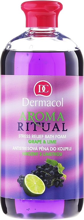 Bubble Bath "Grape & Lime" - Dermacol Aroma Ritual Bath Foam Grape & Lime — photo N1