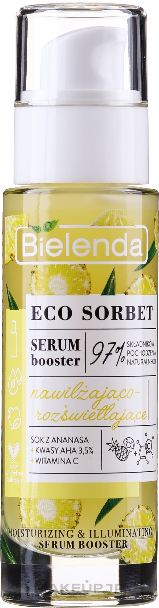 Acid Face Booster Serum - Bielenda Eco Sorbet Pineapple Acids Aha 3,5% Witamina C Face Serum — photo 30 ml