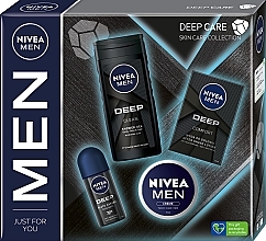 Beauty Set - NIVEA MEN Deep Care (deo/50ml + cr/75ml + sh/gel/250ml + ash/lot/100ml) — photo N1