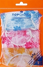 Shower Cap, 30659, 3 pcs, blue, orange, pink - Top Choice  — photo N1