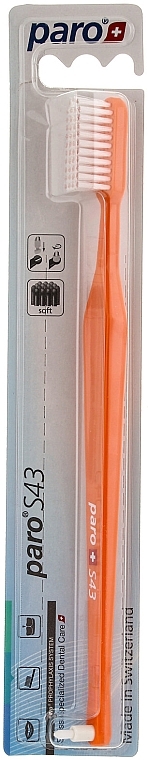 Toothbrush "S43", orange - Paro Swiss Isola F — photo N1