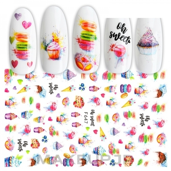 Colored Nail Stickers - Deni Carte — photo F647