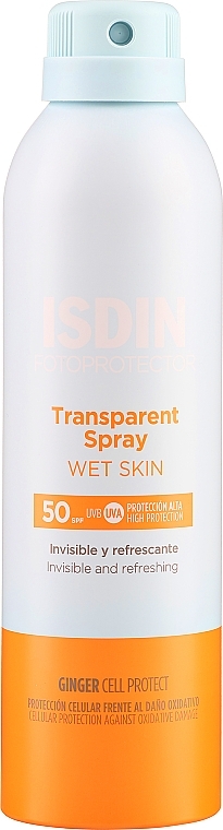 Sunscreen Spray - Isdin Fotoprotector Transparent Spray Wet Skin SPF 50+ — photo N3