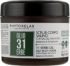 Fragrances, Perfumes, Cosmetics Relaxing Salt Body Scrub - Phytorelax Laboratories 31 Herbs Oil Salt Body Scrub