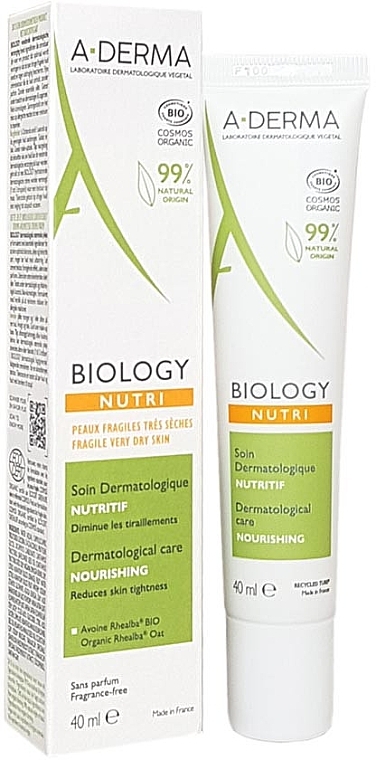 Nourishing Face Cream - A-Derma Bioplogy Nutri Organic Nutritive Care — photo N1
