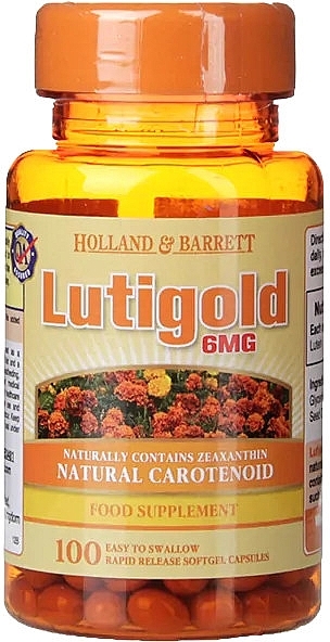 Food Supplement "Lutein" - Holland & Barrett Lutigold Lutein 6mg — photo N1