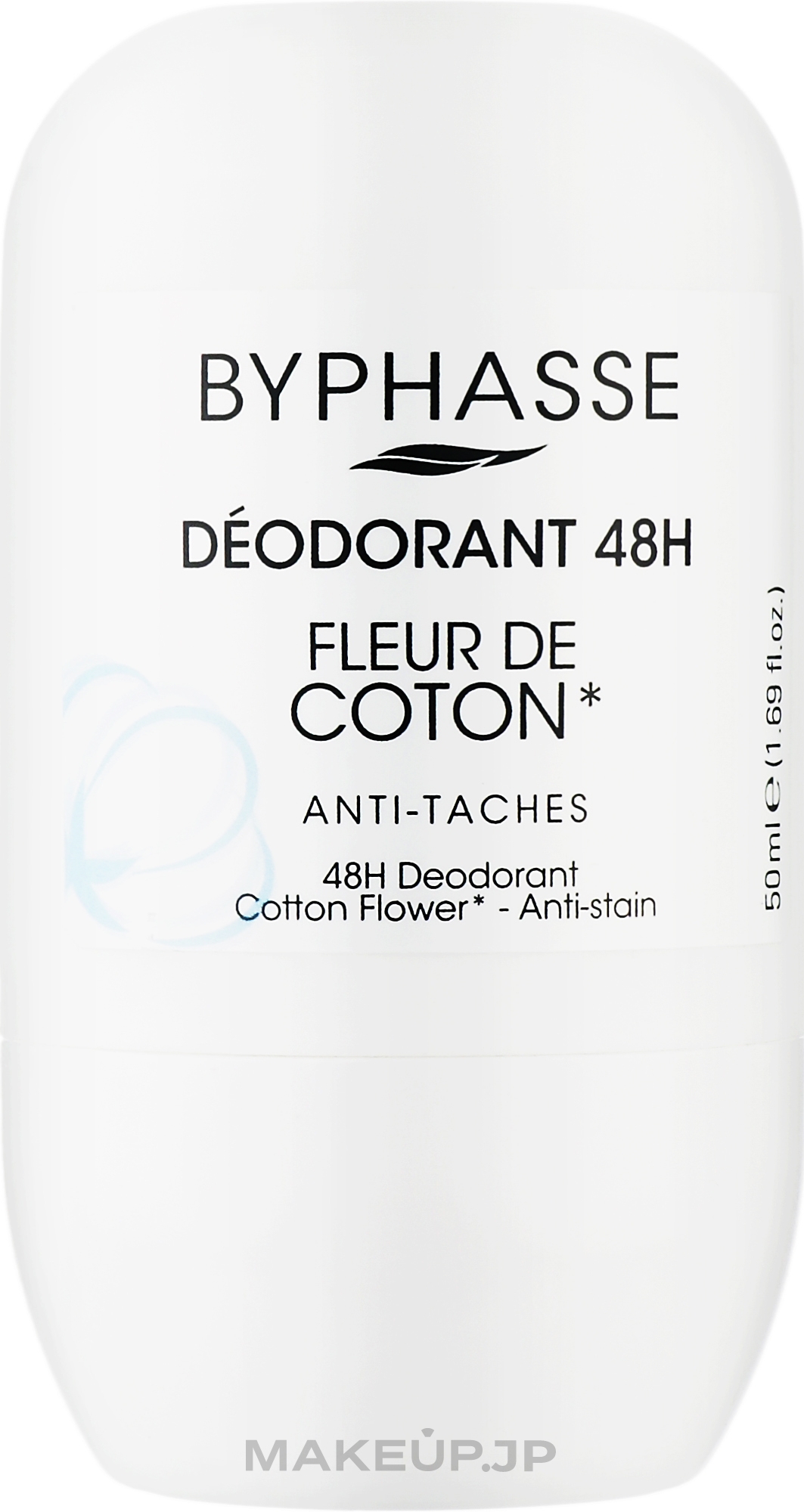 Cotton Roll-On Deodorant - Byphasse 48H Cotton Flower Deodorant — photo 50 ml