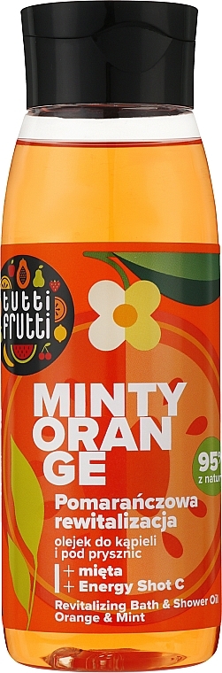 Repairing Bath & Shower Oil "Orange & Mint" - Farmona Tutti Frutti Orange And Mint Bath And Shower Oil — photo N4