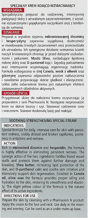 Special Soothing Strengthening Face Cream - Pharmaceris N Active-Capilaril Forte Cream — photo N10