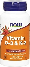 Capsules "Vitamins D3 & K-2" - Now Foods Vitamin D3 & K2 1000 IU/45mcg — photo N1