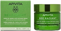 Fragrances, Perfumes, Cosmetics Anti-Aging Elasticity Cream - Apivita Bee Radiant Signs Of Aging & Anti-Fatigue Cream Rich Texture