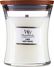 Scented Candle in Glass - WoodWick Hourglass Candle Linen — photo N1