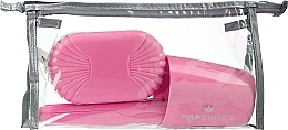 Fragrances, Perfumes, Cosmetics Toiletry Set 41372, pink 2, grey cosmetic bag - Top Choice Set (accessory/4pcs)