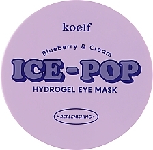 Fragrances, Perfumes, Cosmetics Hydrogel Eye Patch with Blueberry & Cream - Petitfee&Koelf Blueberry & Cream Ice-Pop Hydrogel Eye Mask