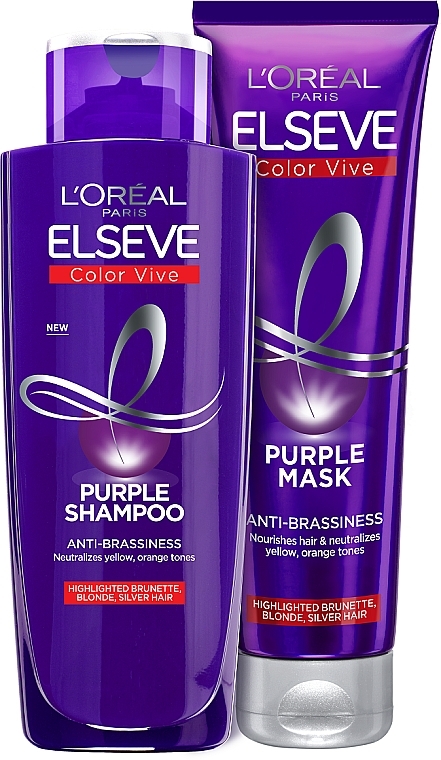 Toning Shampoo for Blonde, Highlighted and Silver Hair - L'Oreal Paris Elseve Purple — photo N11