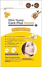 Honey Extract Transparent Hydrocolloid Acne and Blackheads Treatment Patches - Olive Young Health Aid Care Plus Scar Cover Spot Patch Honey — photo N1