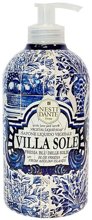 Liquid Soap with Blue Freesia Scent - Nesti Dante Villa Sole Vegetal Liquid Soap — photo N1