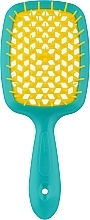 Hair Brush, turquoise and yellow - Janeke Superbrush — photo N9