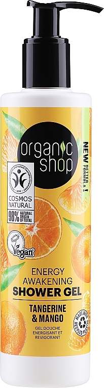 Energy Shower Gel "Tangerine Explosion" - Organic Shop Organic Tangerine and Mango Energy Shower Gel — photo N1