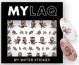 Fragrances, Perfumes, Cosmetics Owls Nail Stickers - MylaQ My Water Sticker 1