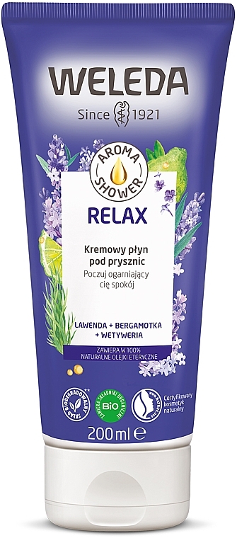 Creamy Shower Gel "Relax" - Weleda Aroma Relax Comforting Creamy Body Wash — photo N1