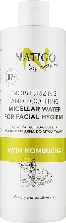 Kombucha Moisturizing and Soothing Micellar Water - Natigo by Nature — photo N2