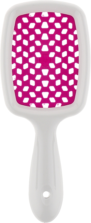 Hair Brush, white/fuchsia - Janeke Superbrush Small The Original — photo N3