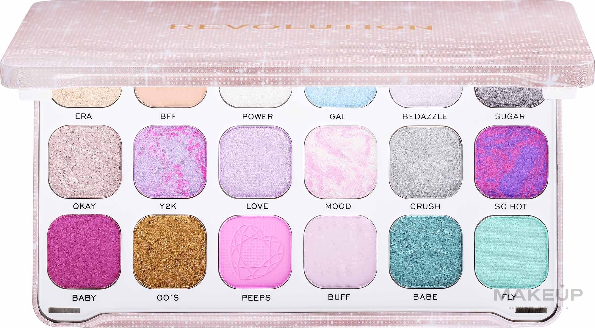 Eyeshadow Palette - Makeup Revolution Y2K Baby Forever Flawless Palette Dreamer — photo 19.8 g