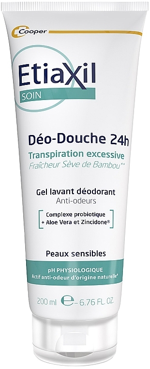 Deodorant Shower Gel with Probiotic - Etiaxil Care Deo-Shampoo Gentle Shampoo Deodorant Tube — photo N1