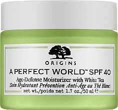 Fragrances, Perfumes, Cosmetics Face Cream - Origins A Perfect World SPF 40 Age-Defense Moisturizer With White Tea