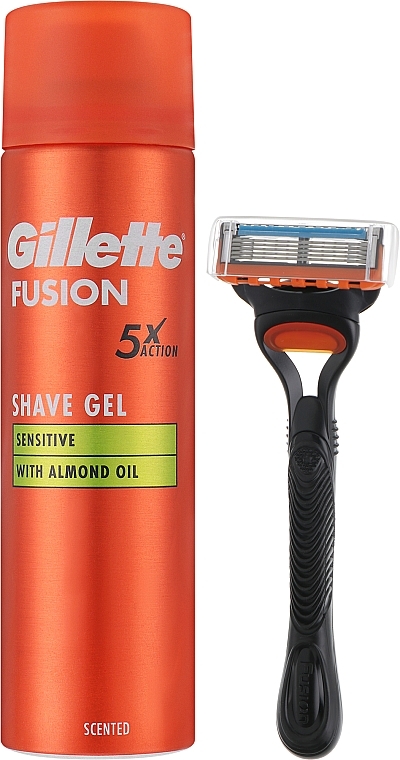 Beauty Set - Gillete Fusion 5 (sh/gel/200ml + razor/1pcs) — photo N2