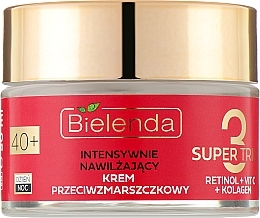 Intensive Moisturizing Anti-Wrinkle Cream 40+ - Bielenda Super Trio Retinol + Vit C + Kolagen — photo N1