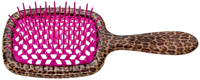 Hair Brush, leopard and pink - Janeke Superbrush — photo N1