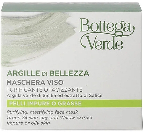 Cleansing Mattifying Clay Face Mask - Bottega Verde Purifying Mattifying Face Clay Mask — photo N2