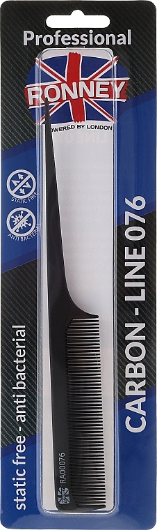 Hair Brush, 215 mm - Ronney Professional Carbon Comb Line 076 — photo N14