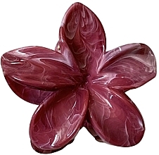 Flower Hair Clip SP344 7.5 x 8 cm, XL, burgundy - Ecarla — photo N1