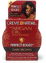 Fragrances, Perfumes, Cosmetics Hair Cream - Creme Of Nature Oil Argan Perfect Edges Dark Brown