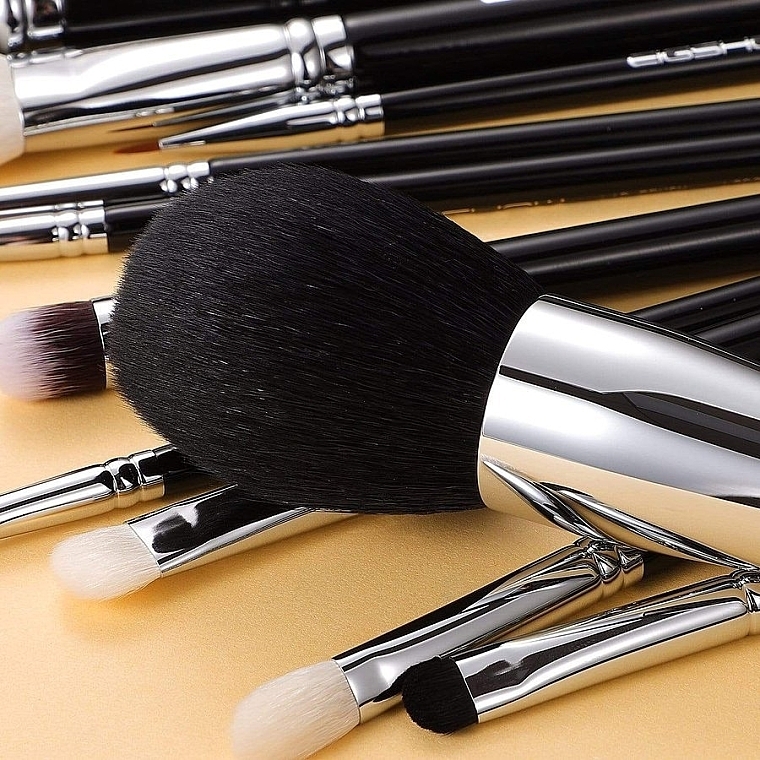 Makeup Brush Set, bright silver - Eigshow Beauty Makeup Brush Master Light Gun Black — photo N3