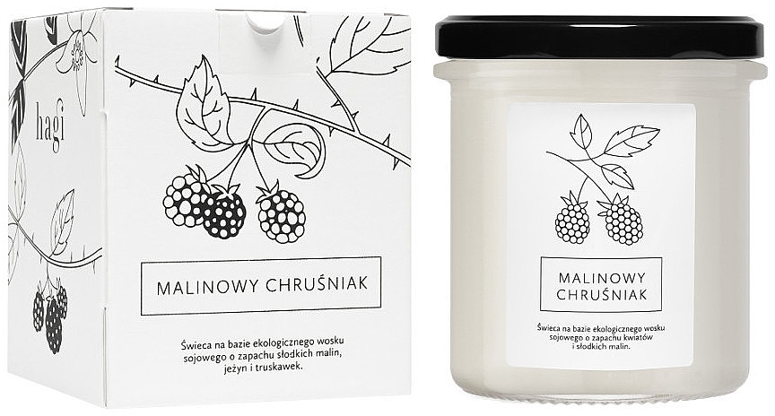 Soy Candle 'Raspberry Bush' - Hagi — photo N1