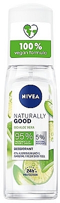 Aloe Deodorant - Nivea Naturally Good Deodorant Spray Bio Aloe Vera — photo N1