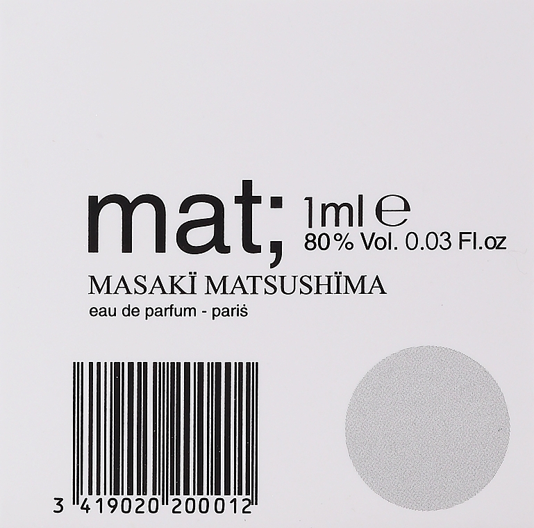 Masaki Matsushima Mat - Eau de Parfum (sample) — photo N2