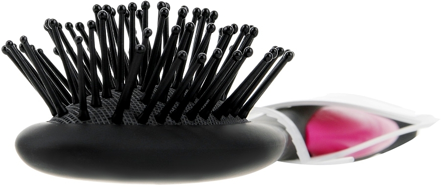 Massage Hair Brush, oval, pink - Titania Softtouch — photo N3