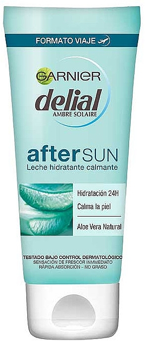 Moisturizing After Sun Aloe Vera Milk - Garnier Delial Ambre Solaire After Sun Soothing Hydrating Milk With Aloe Vera — photo N2