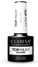 Fragrances, Perfumes, Cosmetics Gel Top Coat - Claresa Top Milky No Wipe