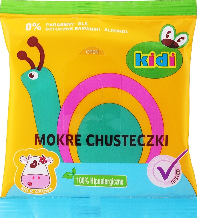 Wet Multifunctional Wipes for Kids, snail - Kidi Wet Multifunctional Wipes — photo N1